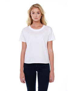 StarTee ST1017 Ladies' 3.5 oz., 100% Cotton Raw-Neck Boxy T-Shirt