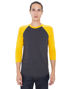 American Apparel BB453W Poly-Cotton 3/4-Sleeve Raglan T-Shirt