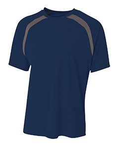 A4 NB3001 Boy's Spartan Short Sleeve Color Block Crew Neck T-Shirt