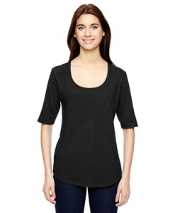 Anvil 6756L Ladies Tri-Blend Deep Scoop Neck 1/2-Sleeve Tee