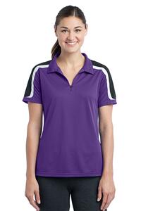 Sport-Tek LST658 Ladies Tricolor Shoulder Micropique Sport-Wick ® Polo