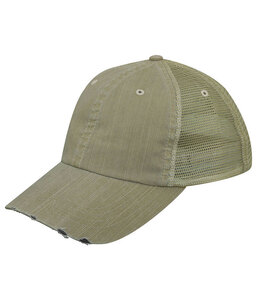 Mega Cap MC6864 Dirty Washed Trucker Cap