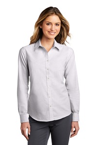 Port Authority LW657 Ladies SuperPro ™ Oxford Stripe Shirt