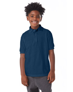 Hanes 054Y Youth 50/50 EcoSmart® Jersey Knit Polo