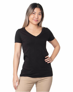 Bayside 5875 Ladies' Fine Jersey V-Neck T-Shirt