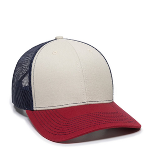 Outdoor Cap OC771 Structured Trucker With Solid Mesh Back Hat