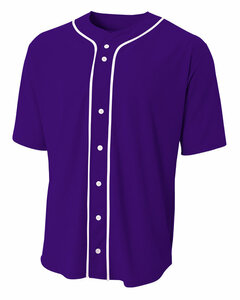 A4 NB4184 Youth Short Sleeve Full Button Baseball Jersey