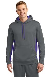 Sport-Tek ST235 Sport-Wick ® Fleece Colorblock Hooded Pullover