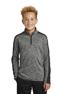 Sport-Tek YST397 Youth PosiCharge ® Electric Heather Colorblock 1/4-Zip Pullover