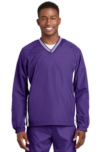 Sport-Tek JST62 Tipped V-Neck Raglan Wind Shirt