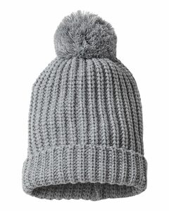 Richardson 143R Chunky Cable with Cuff & Pom Beanie