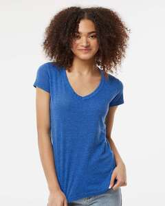 Tultex 0244TC Women's Poly-Rich V-Neck T-Shirt thumbnail
