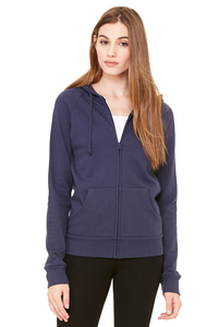 Bella + Canvas B7007 Women's Fleece Full-Zip Raglan Hoodie