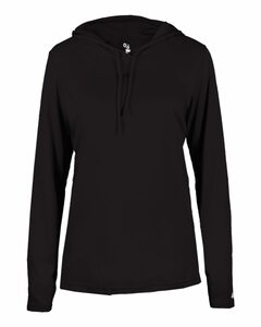 Badger Sport 4165 B Core L/S Women's Hood Tee