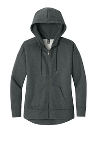 District DT1104 Women's Perfect Weight ® Fleece Drop Shoulder Full-Zip Hoodie