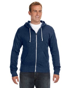 J America JA8872 Adult Triblend Full-Zip Fleece Hooded Sweatshirt