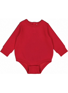 Rabbit Skins 3421 Infant Lng Slv Fleece Bodysuit