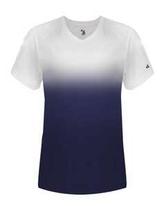 Badger Sport 4207 Ombre Women's V Neck Tee