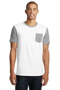 District DT6000SP Young Mens Very Important Tee ® with Contrast Sleeves and Pocket
