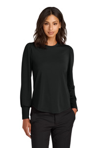 Mercer+Mettle MM1019 Women's Stretch Jersey Long Sleeve Blouson Top