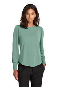 Mercer+Mettle MM1019 Women's Stretch Jersey Long Sleeve Blouson Top