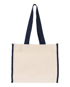 Q-Tees Q1100 14L Tote with Contrast-Color Handles