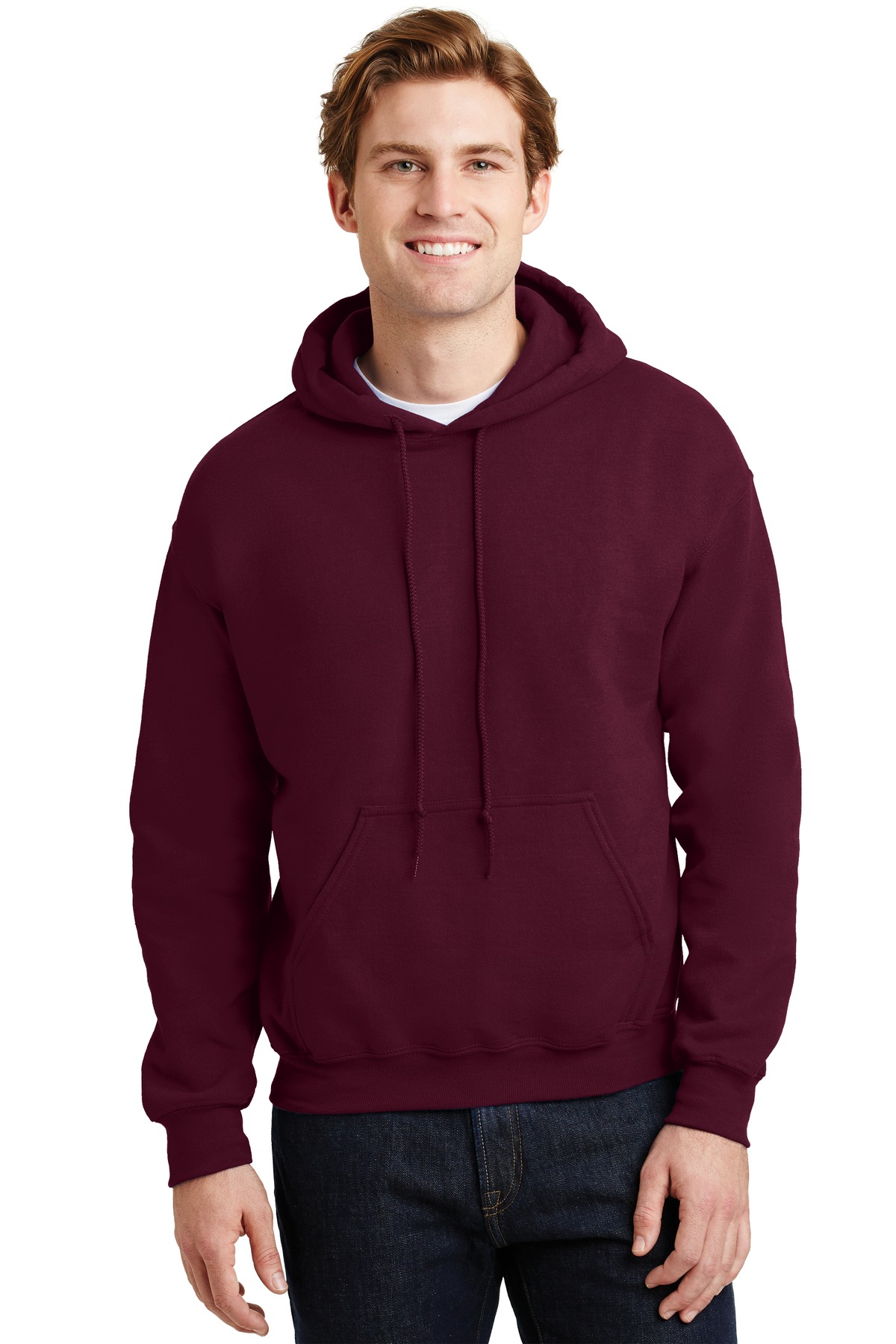 Gildan G185 Adult Heavy Blend™ 8 oz., 50/50 Hooded Sweatshirt–Maroon (2XL)