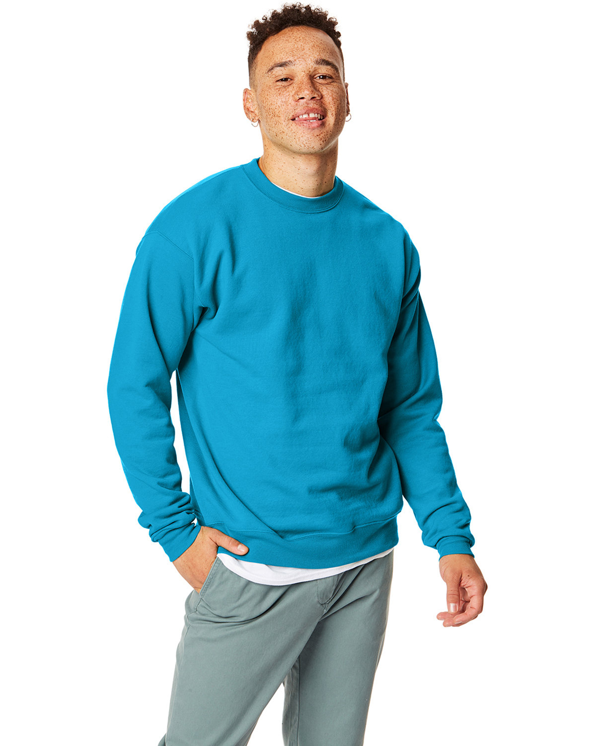 Men's Hanes Ecosmart Fleece Pullover Hoodie, Size: Small, LT Brown