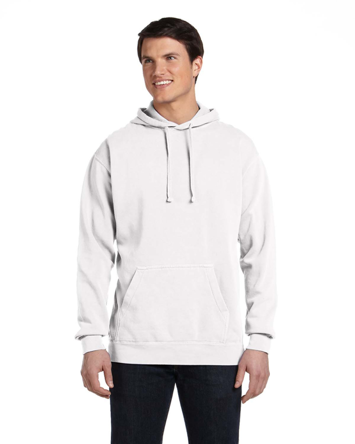 Comfort Colors 1567 Ring Spun Hooded Sweatshirt–White (XL)