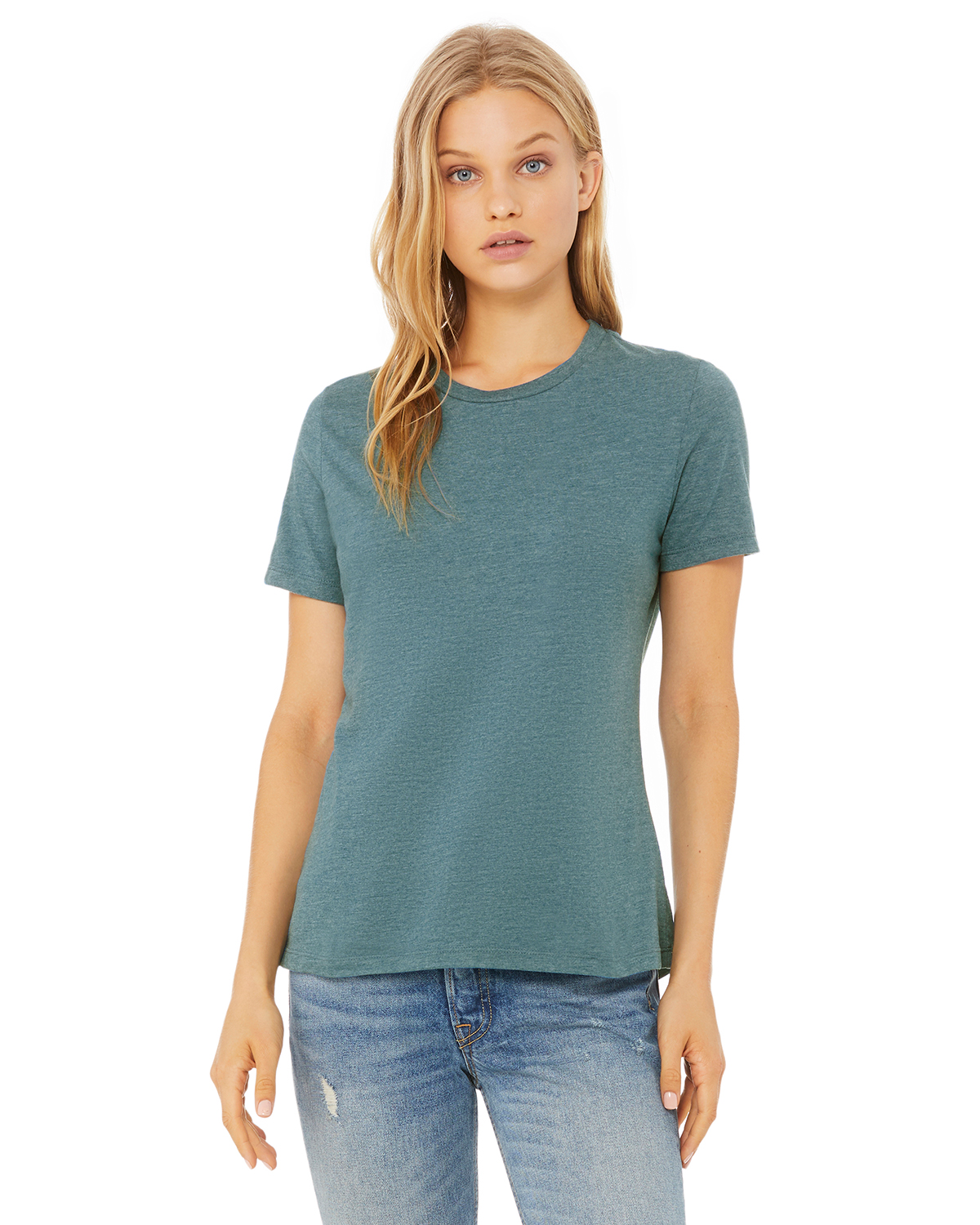 Bella + Canvas 6400CVC | Ladies' Relaxed Heather CVC Short-Sleeve T ...