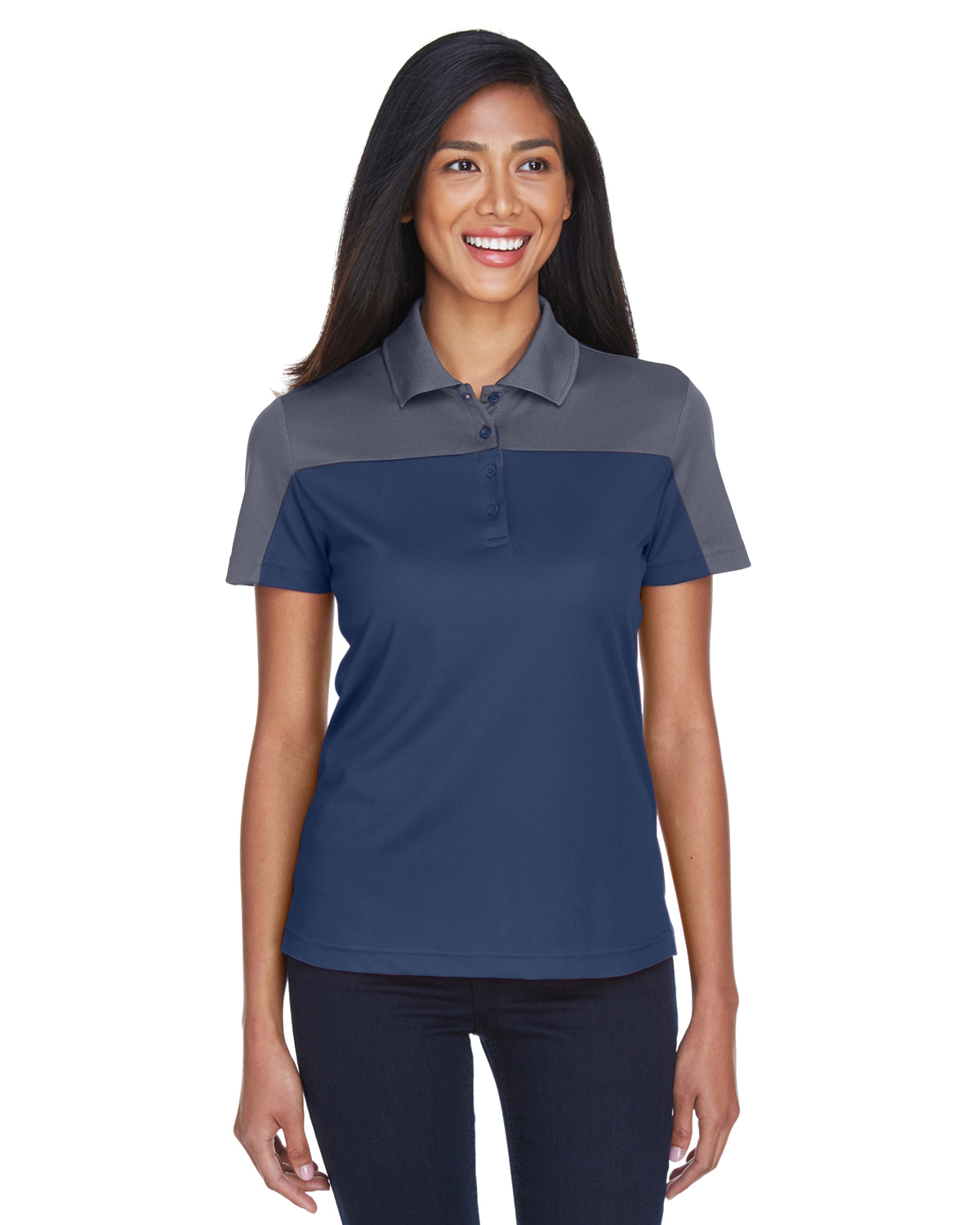Core 365 CE101W Ladies Balance Colorblock Performance Piqu