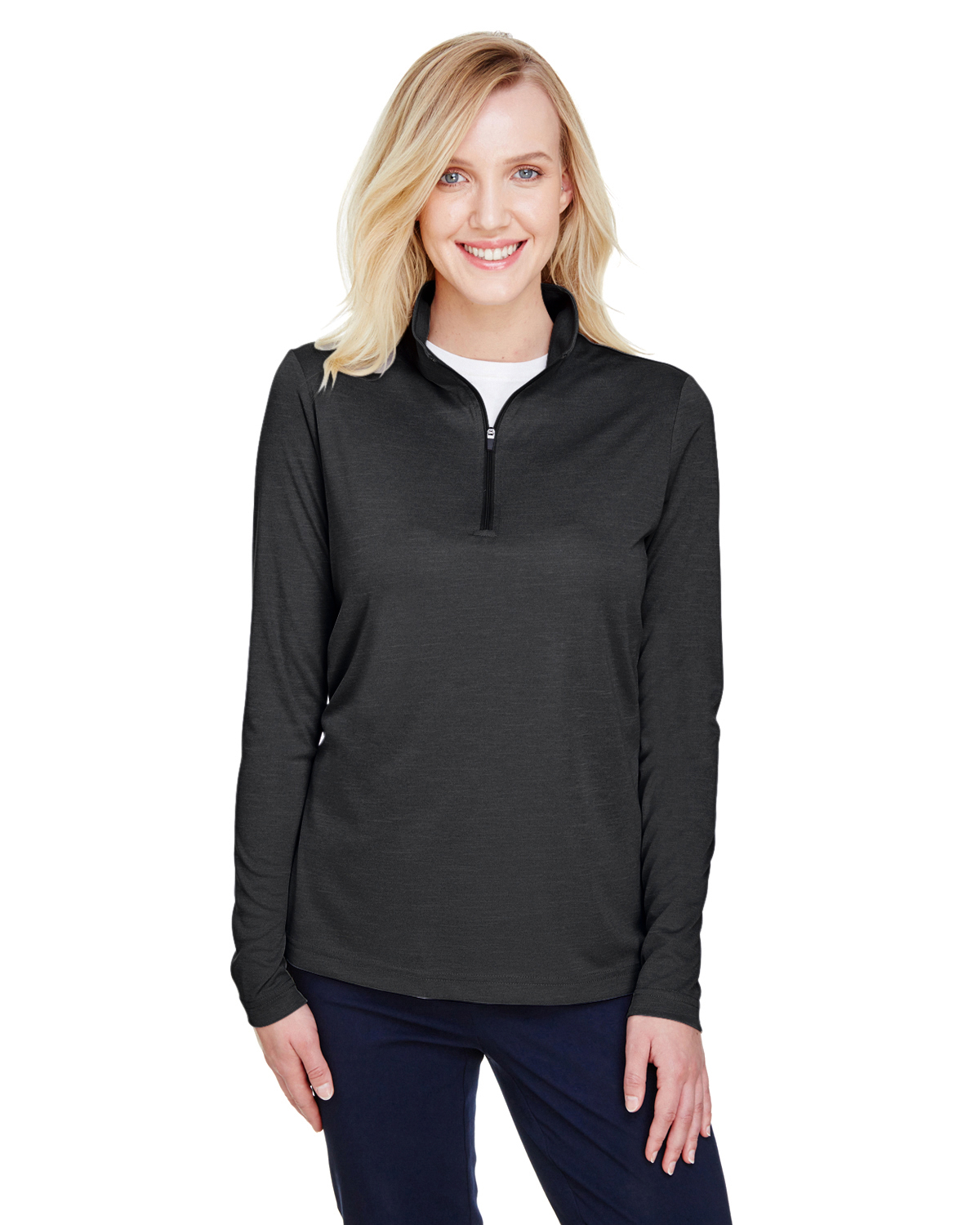 Team 365 TT31HW | Ladies' Zone Sonic Heather Performance Quarter-Zip ...