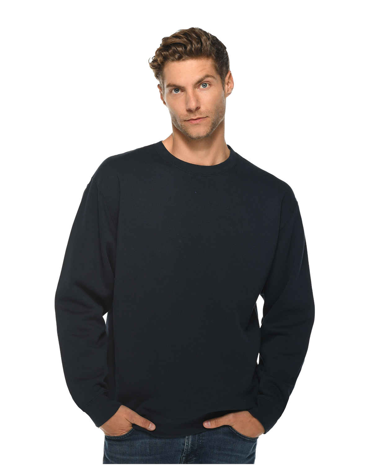 teelaunch Newark Ohio - 740 Area Code Crewneck Sweatshirt / Black / L