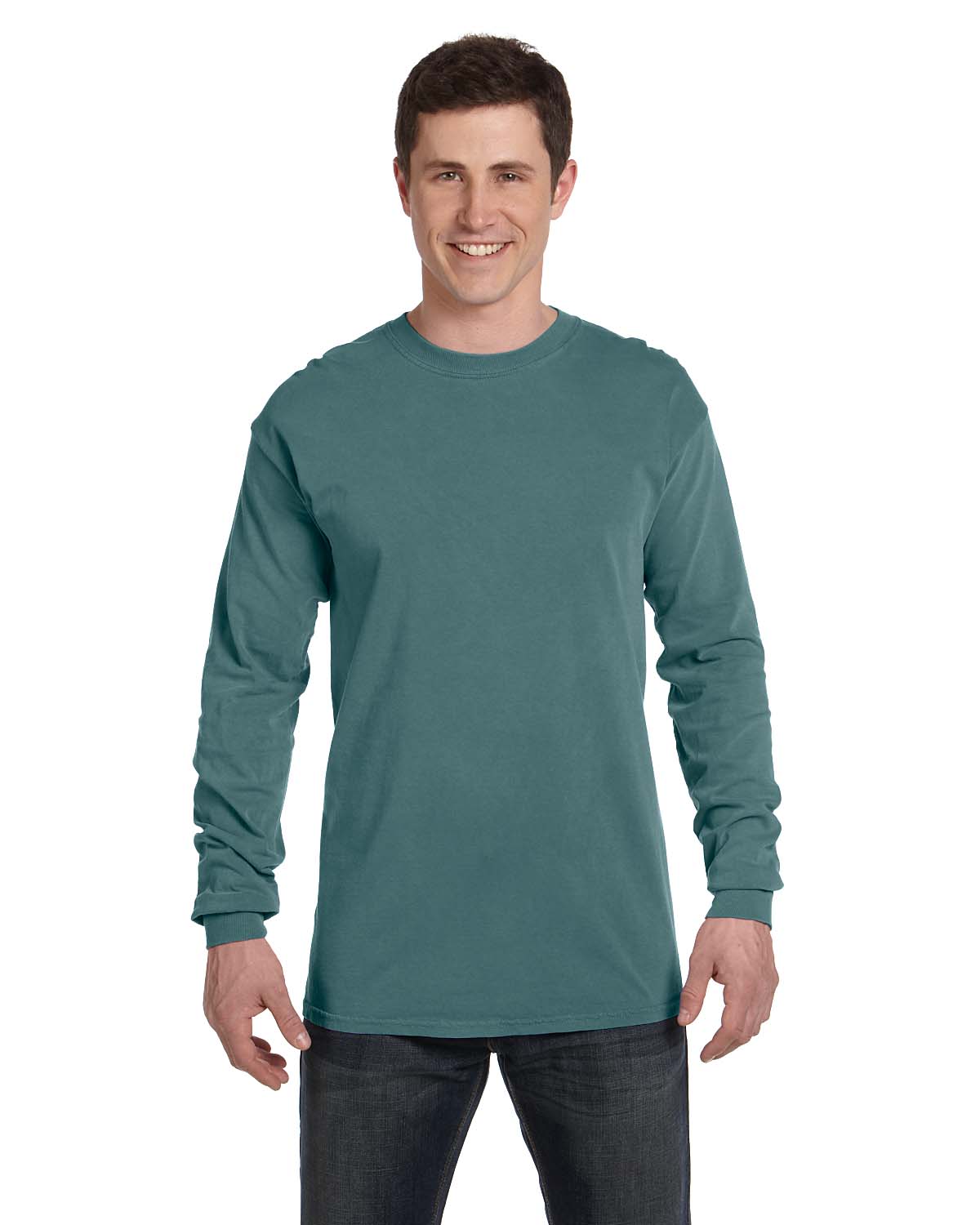 Comfort Colors C6014 Adult Heavyweight RS Long-Sleeve T-Shirt - Blue Spruce  - 3XL