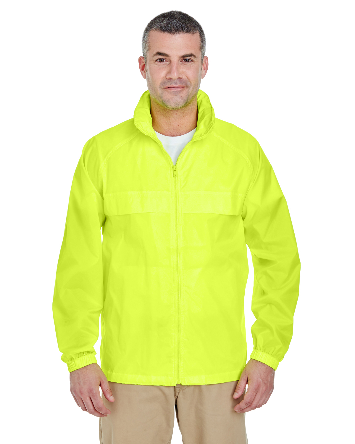UltraClub 8929 | Adult Full-Zip Hooded Pack-Away Jacket | ShirtSpace