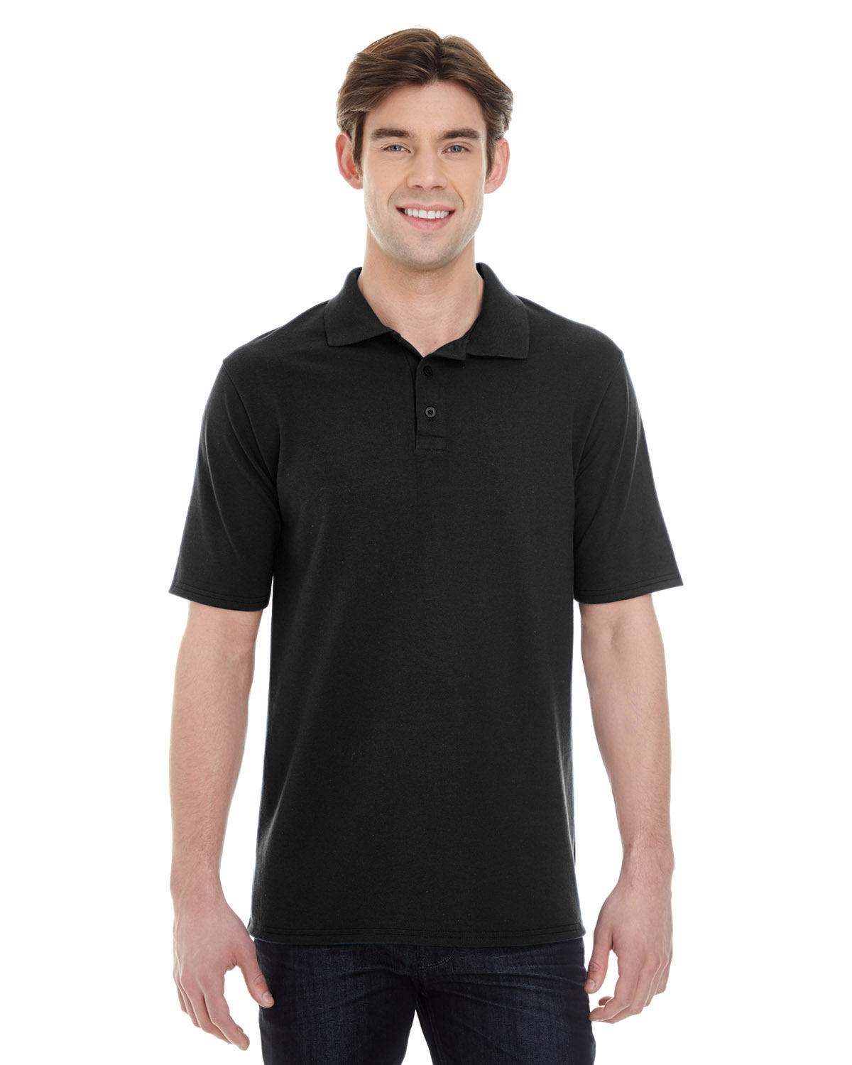 Hanes 055P Men s 6.5 oz. X Temp Piqu Short Sleeve Polo with