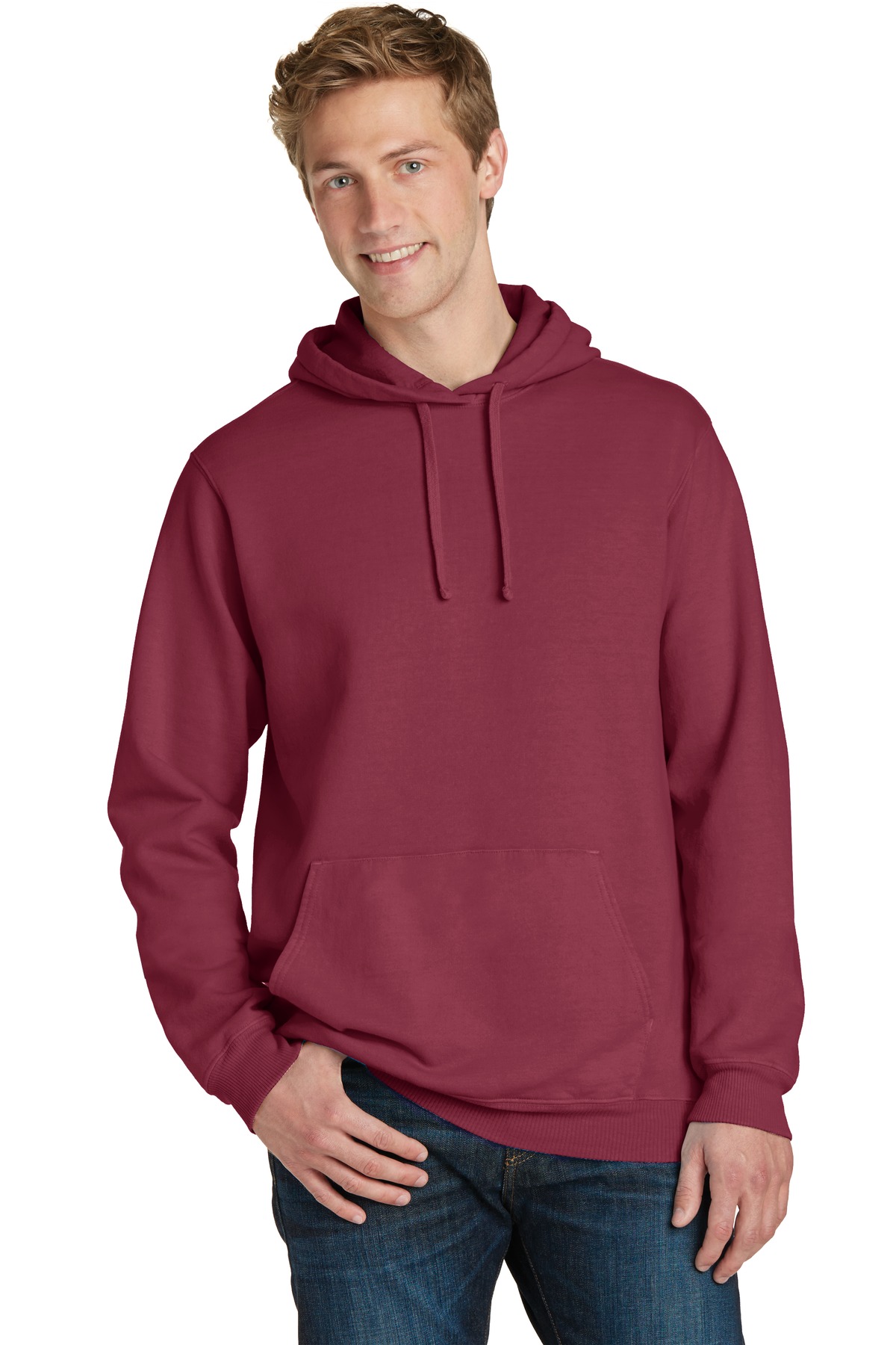 Garment-Dyed Pullover Hoodie