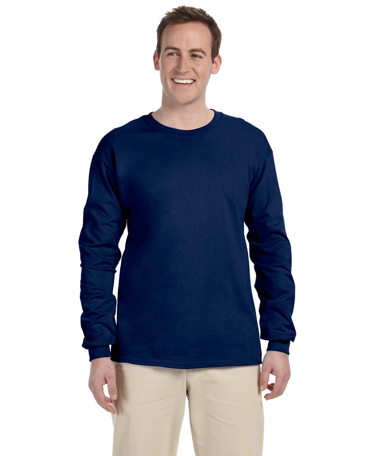 Tagless 100% Cotton Long Sleeve T-Shirt 