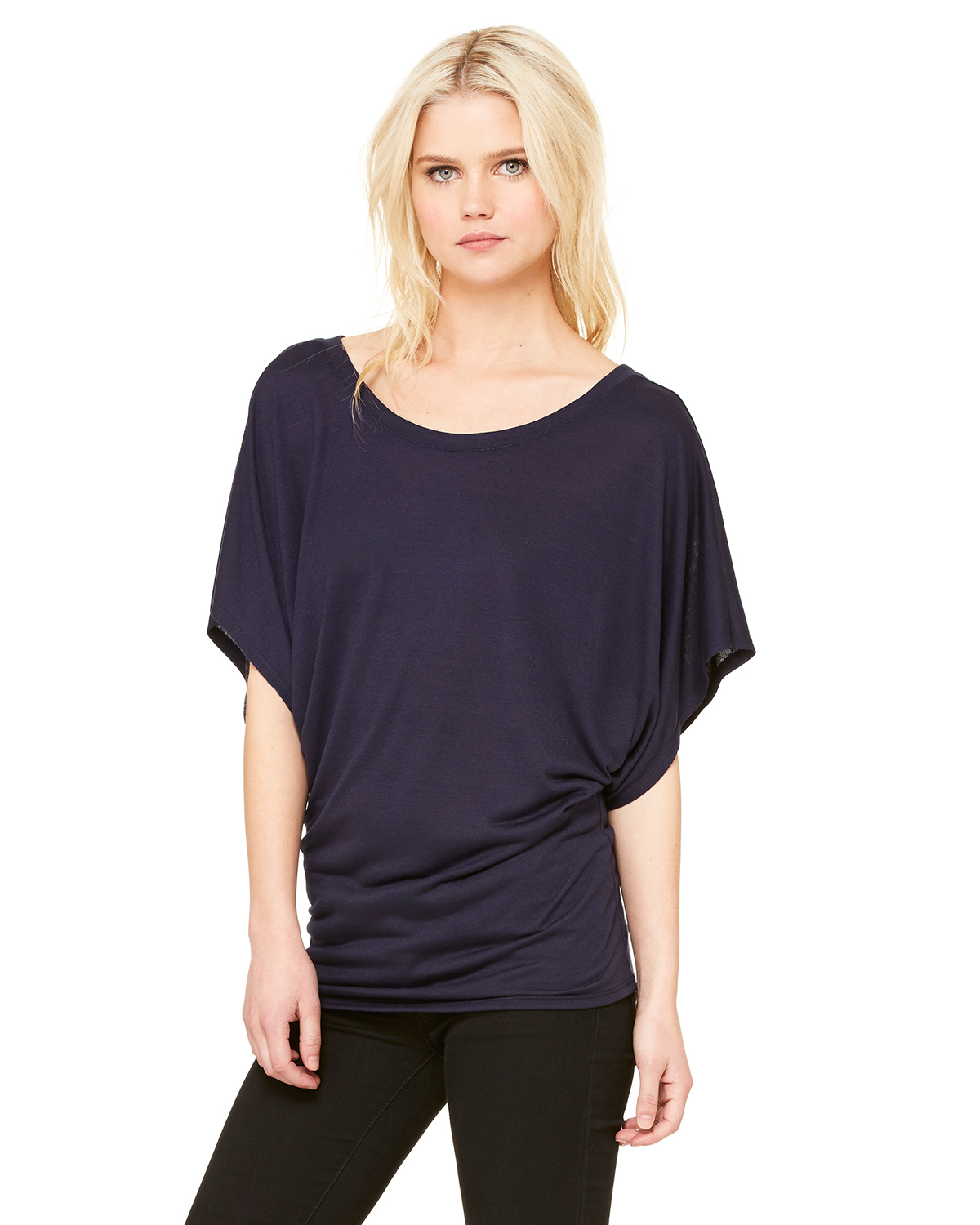 Bella + Canvas 8821 | Ladies' Flowy Draped Sleeve Dolman T-Shirt