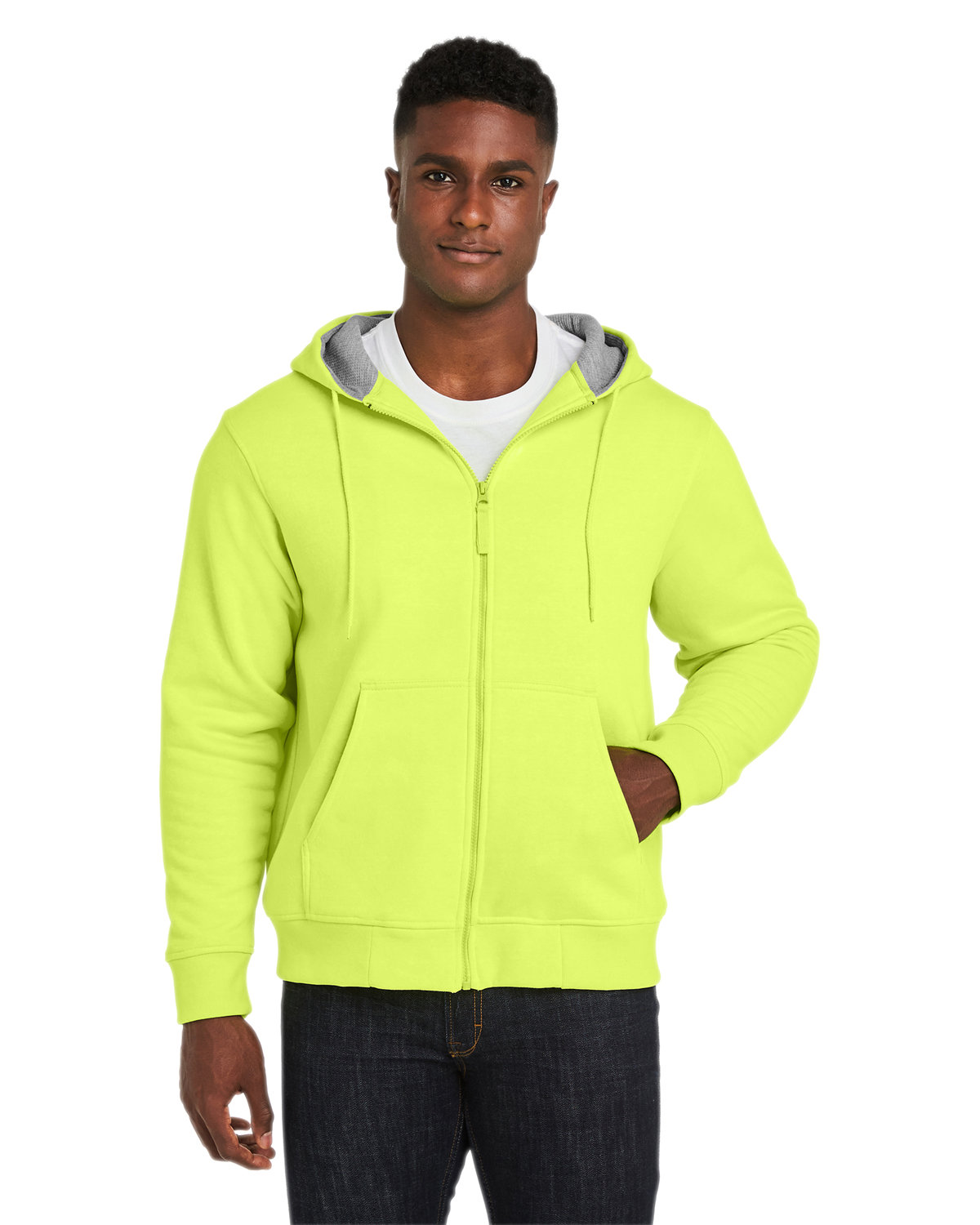 Mens polyester best sale zip up hoodie