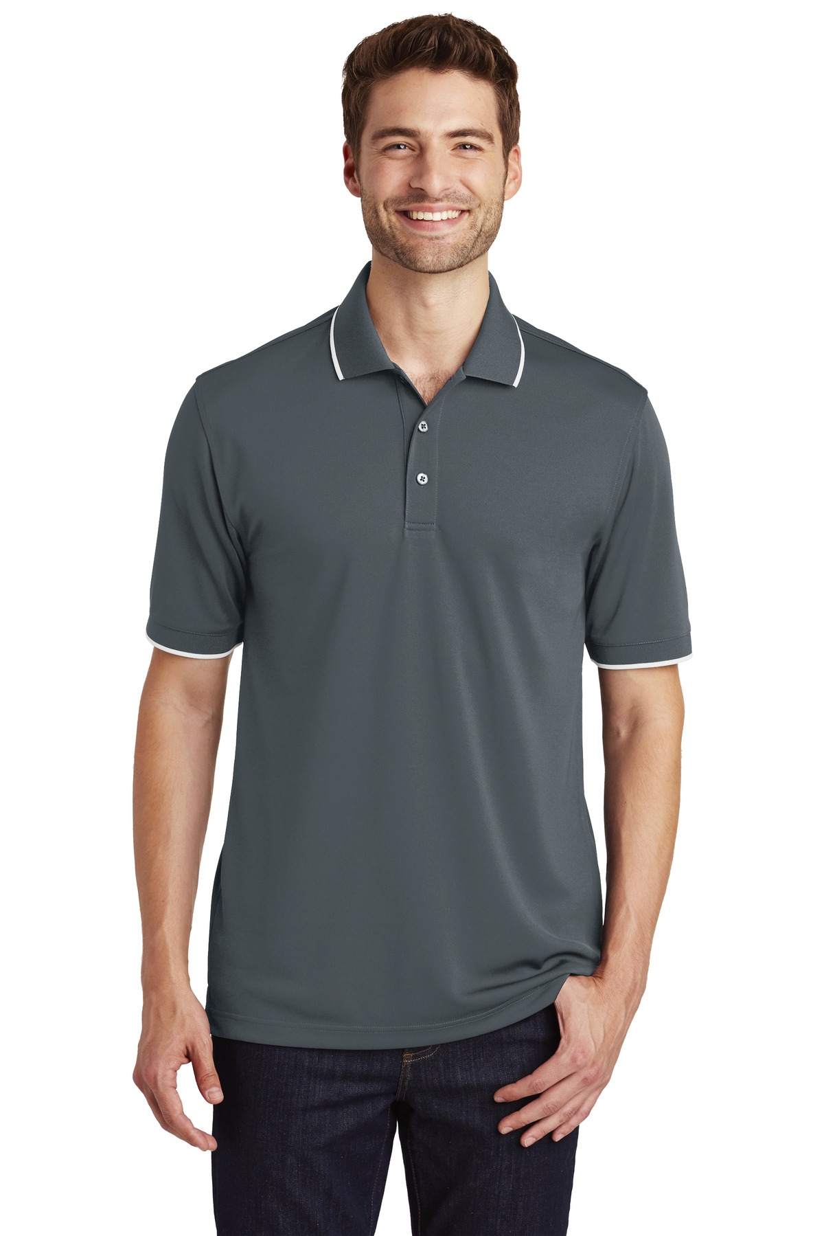 Port Authority K111 | Dry Zone ® UV Micro-Mesh Tipped Polo | ShirtSpace
