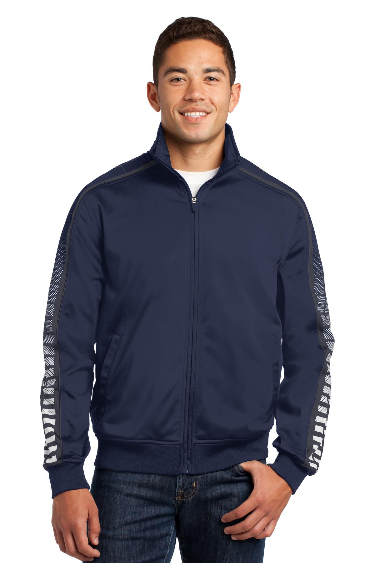 Sport-Tek Dot Sublimation Tricot Track Jacket