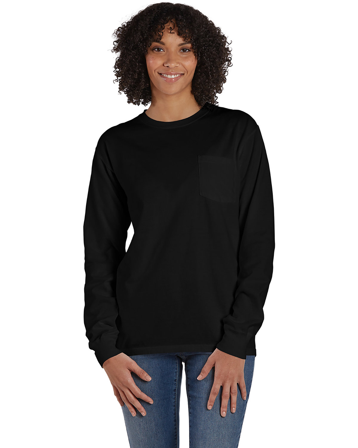 hanes black t shirts with pocket