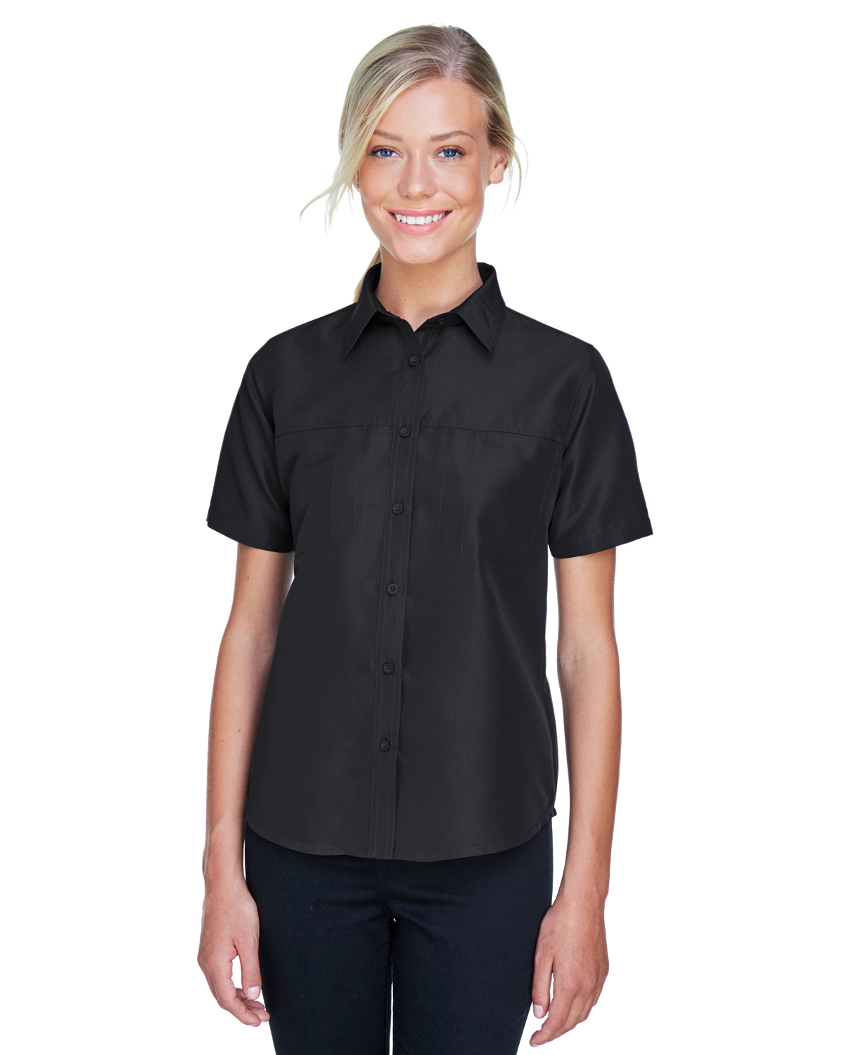 Harriton M580W | Ladies' Key West Short-Sleeve Performance Staff Shirt ...