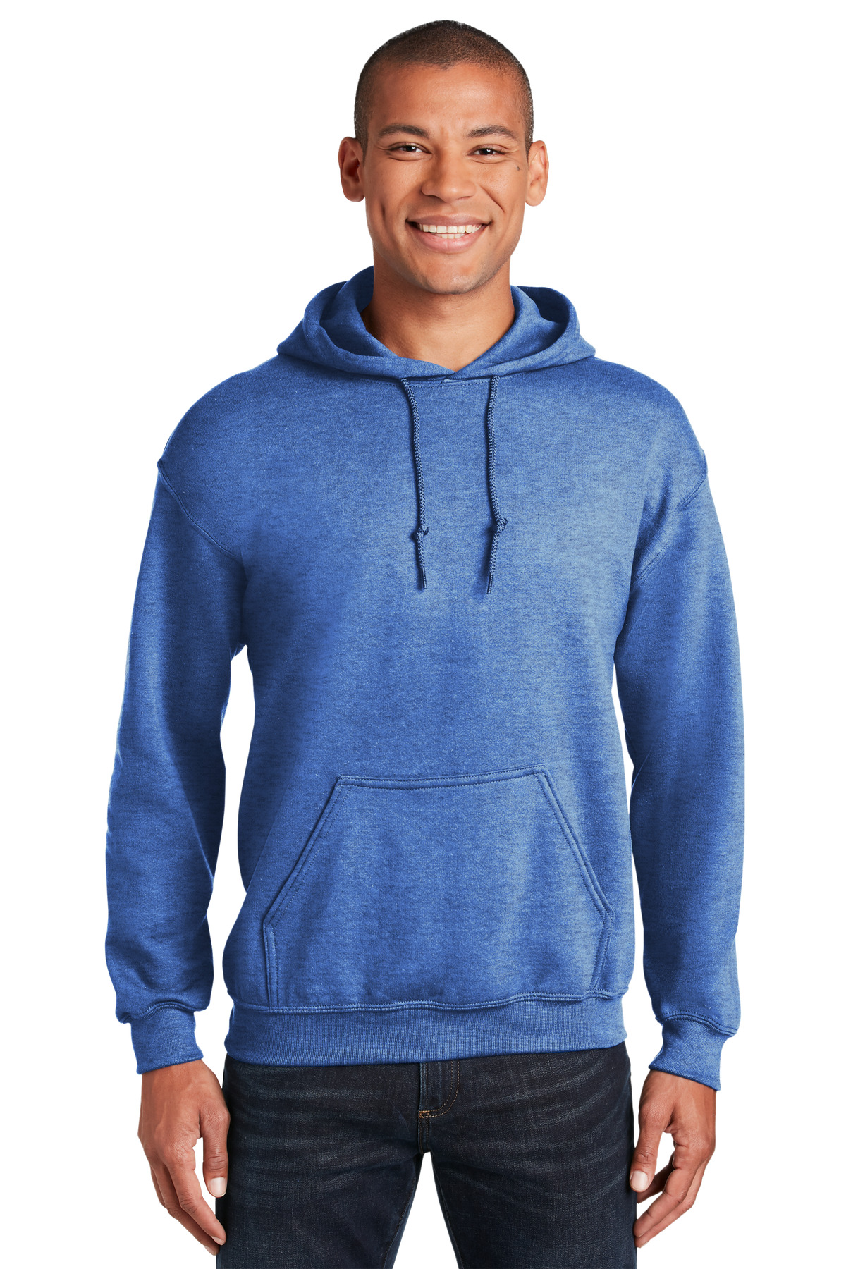 Gildan G185 Adult Heavy Blend™ 8 oz., 50/50 Hooded Sweatshirt–Heather Sport  Royal (3XL)