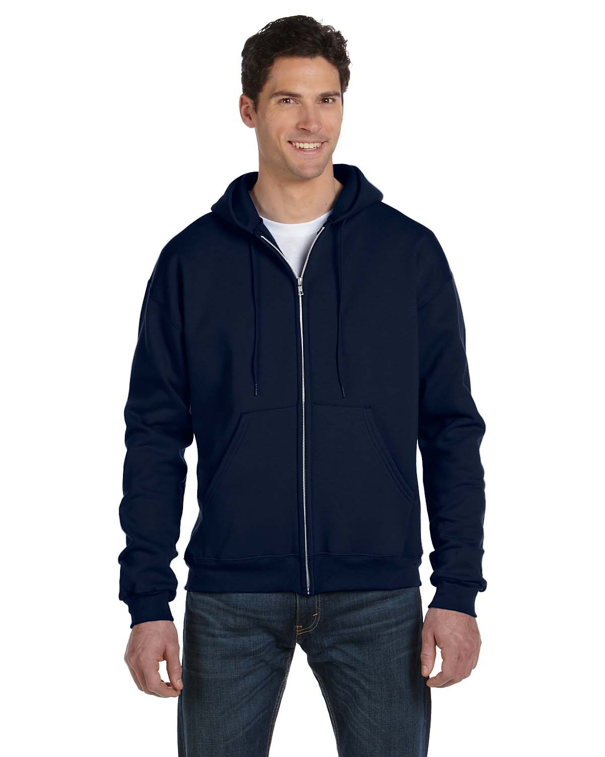 Navy blue full zip hot sale hoodie