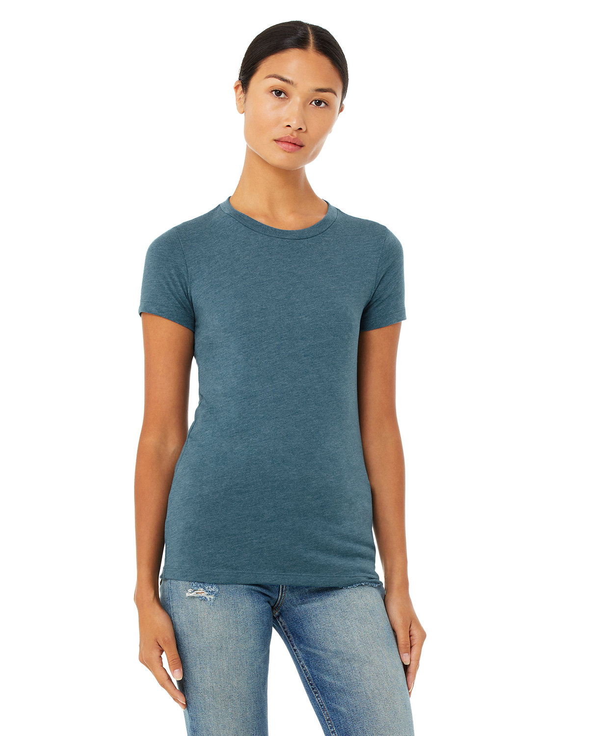 Bella Canvas 6004 Ladies The Favorite T Shirt Heather Deep Teal S