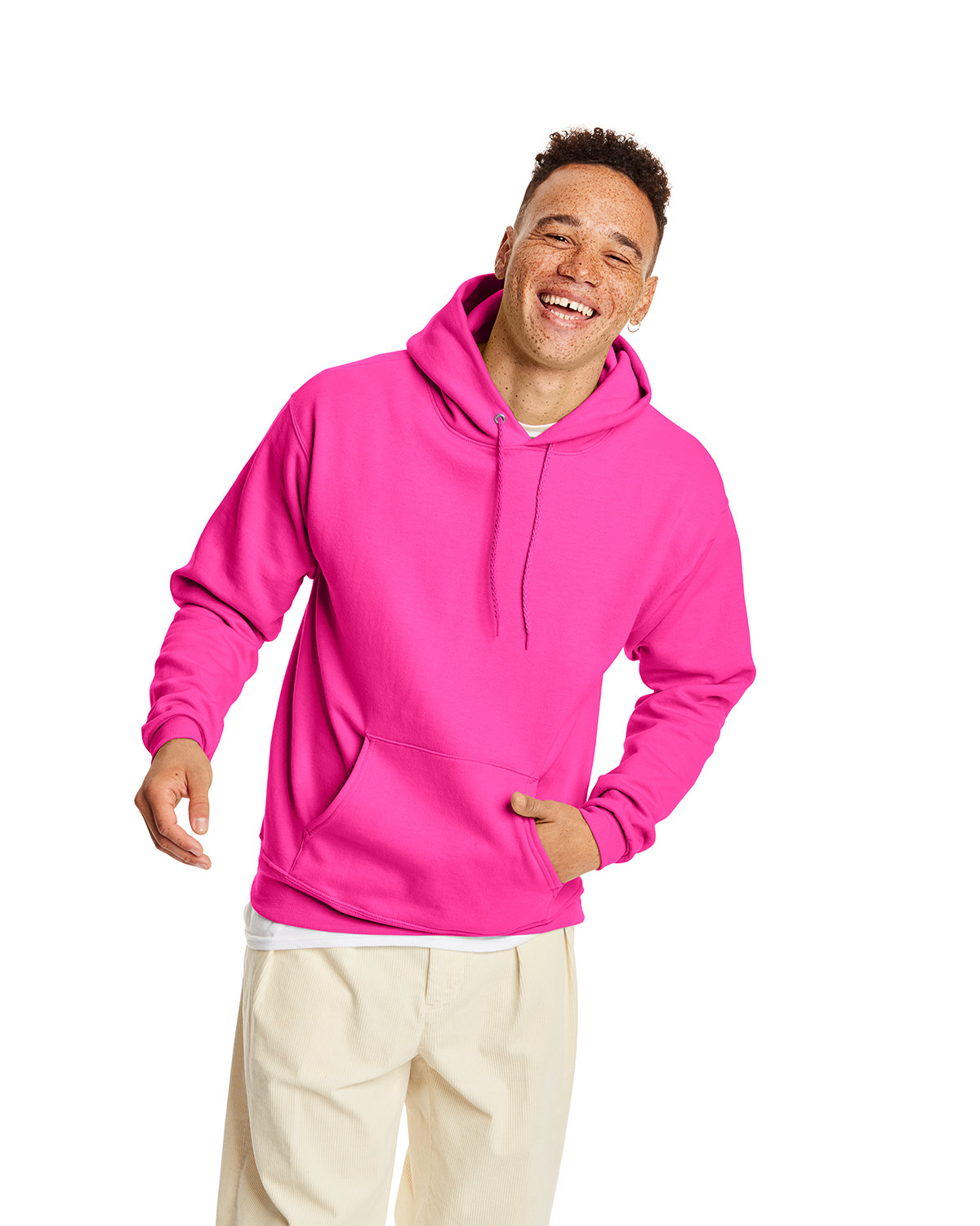 Hanes pink zip online up hoodie