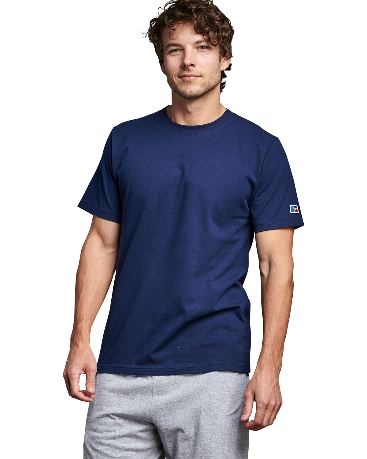 Russell Athletic 600MRUS Combed Ringspun T-Shirt–J. Navy (2XL)