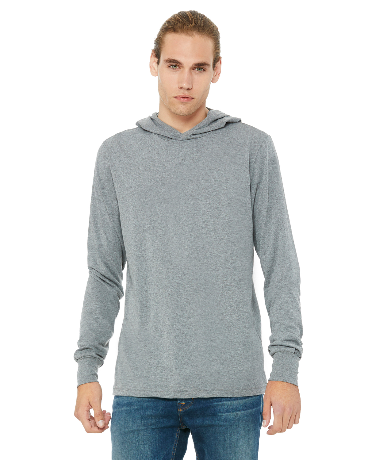 Bella Canvas 3512 Unisex Jersey Long Sleeve Hoodie ShirtSpace